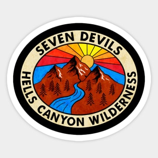 Seven Devils Mountains Hells Canyon Wilderness Idaho Snake River Sticker